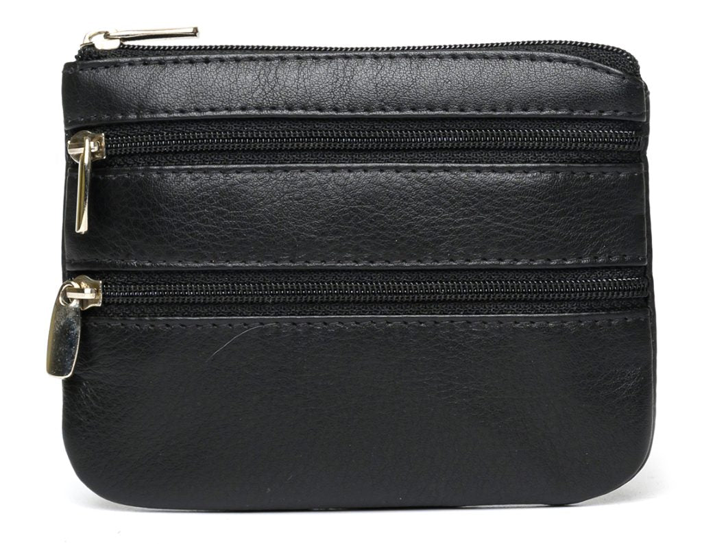 Golunski 0-328n Triple Zip Flat Coin Purse