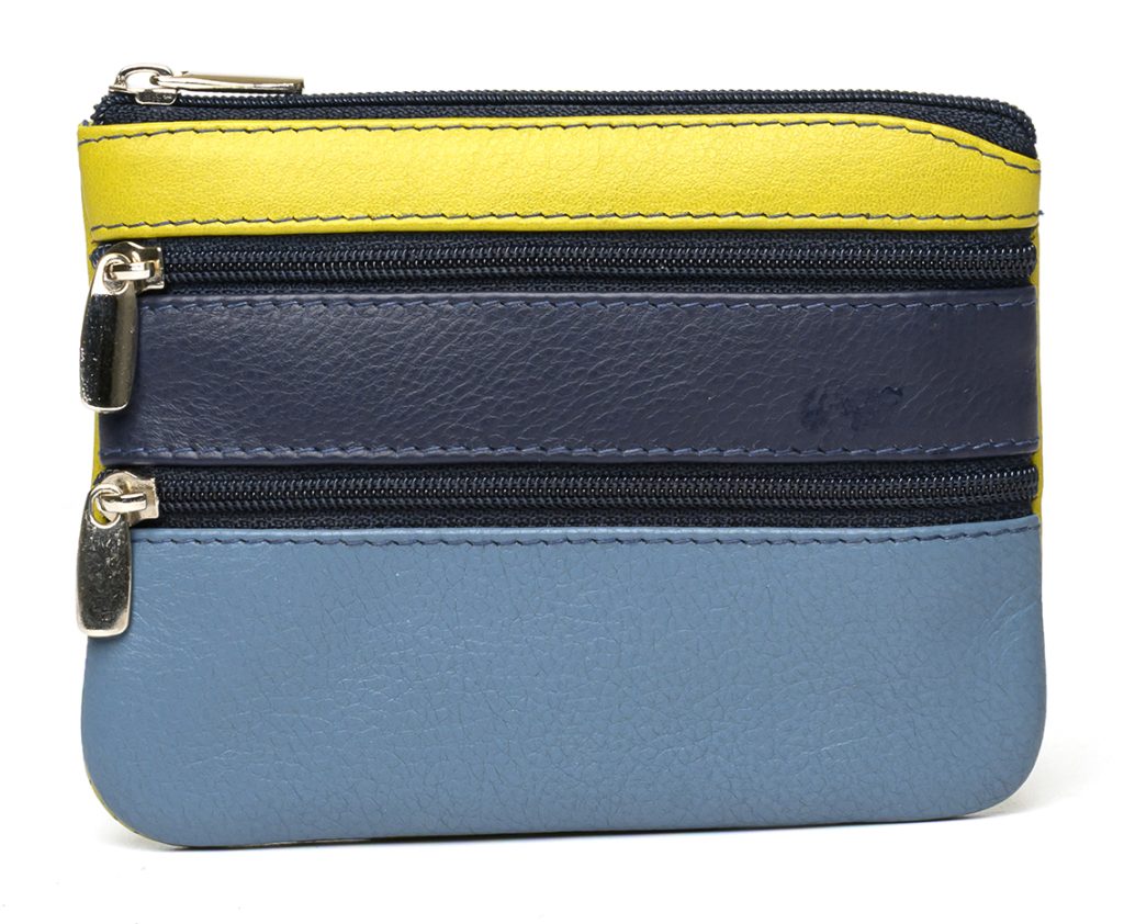 Golunski 0-328n Triple Zip Flat Coin Purse