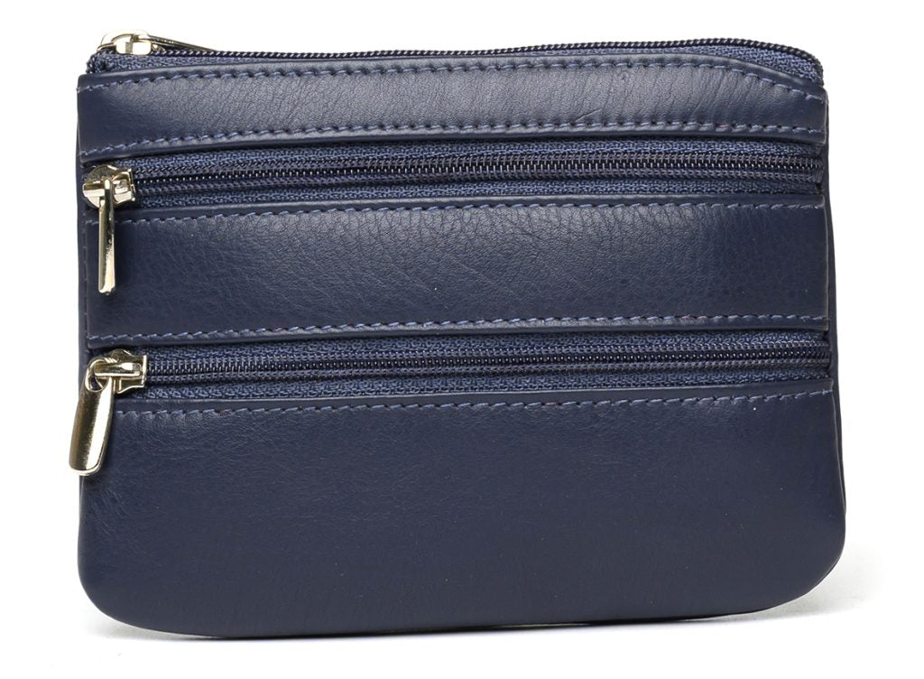 Golunski 0-328n Triple Zip Flat Coin Purse