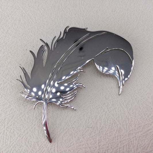 Silver Leaf Brooch