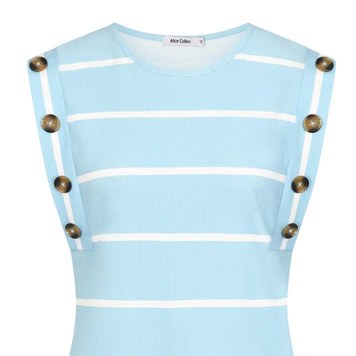 Alice Collins Button sleeveless top