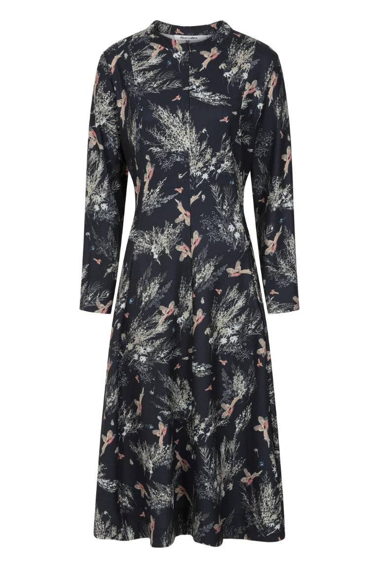 Alice Collins Skylar Print Dress - Wildlife Black