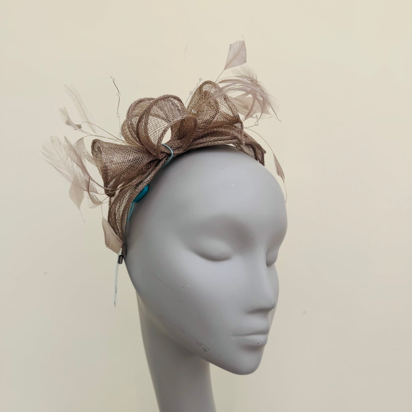 Max and Ellie CF1 Fascinator in Brown and Taupes