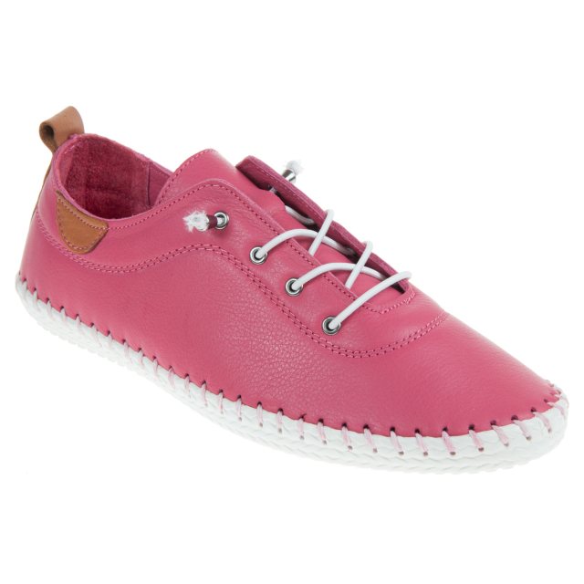 Lunar St Ives Leather Plimsole