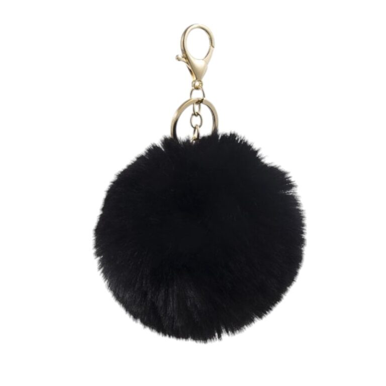 Faux Fur Pom Pom Keyring