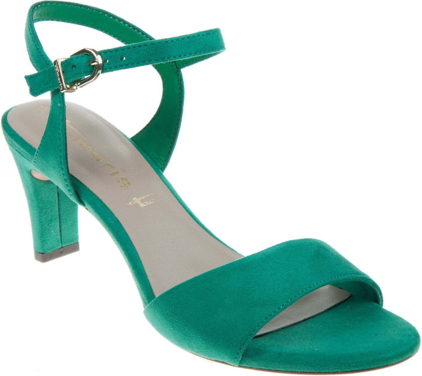 Tamaris 1-28028-42 Emerald Green Suedette Strappy Shoes