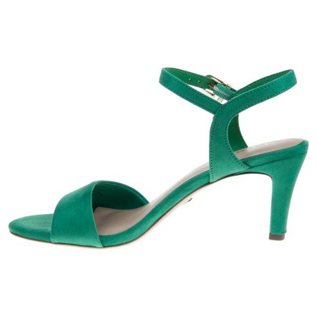 Tamaris 1-28028-42 Emerald Green Suedette Strappy Shoes