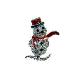 Snowman Brooch