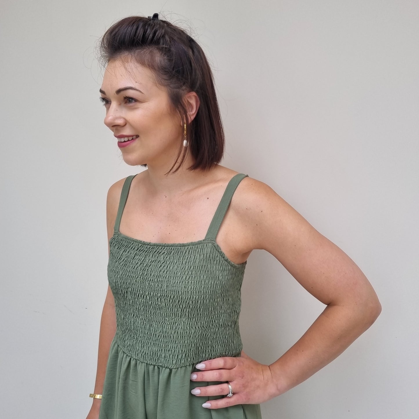 Elasticated wide leg jumpsuit