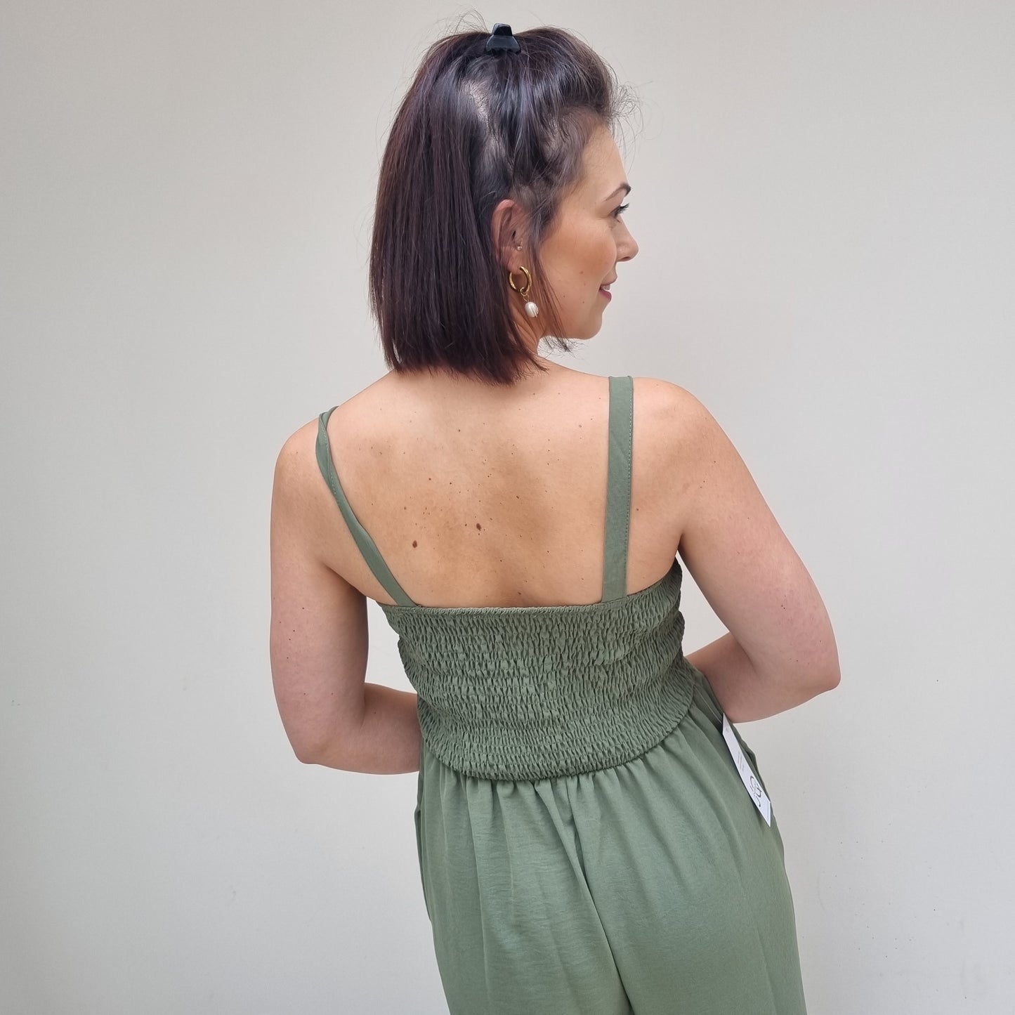 Elasticated wide leg jumpsuit
