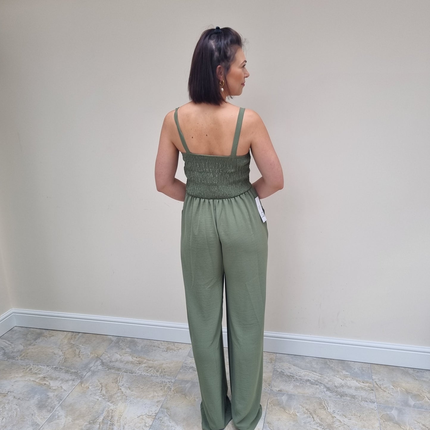 Elasticated wide leg jumpsuit
