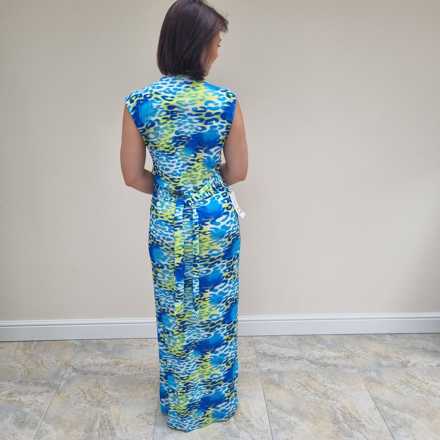 Sleeveless twist wrap maxi dress