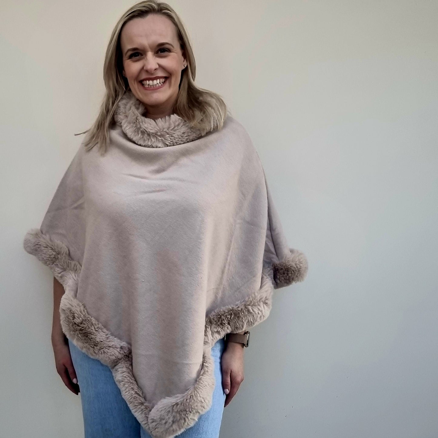 Fur Edged Poncho