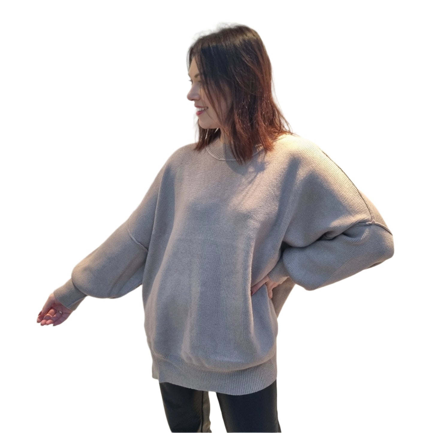 Malissa J Oversized Chunky Ribbed Jumper with Round Neck
