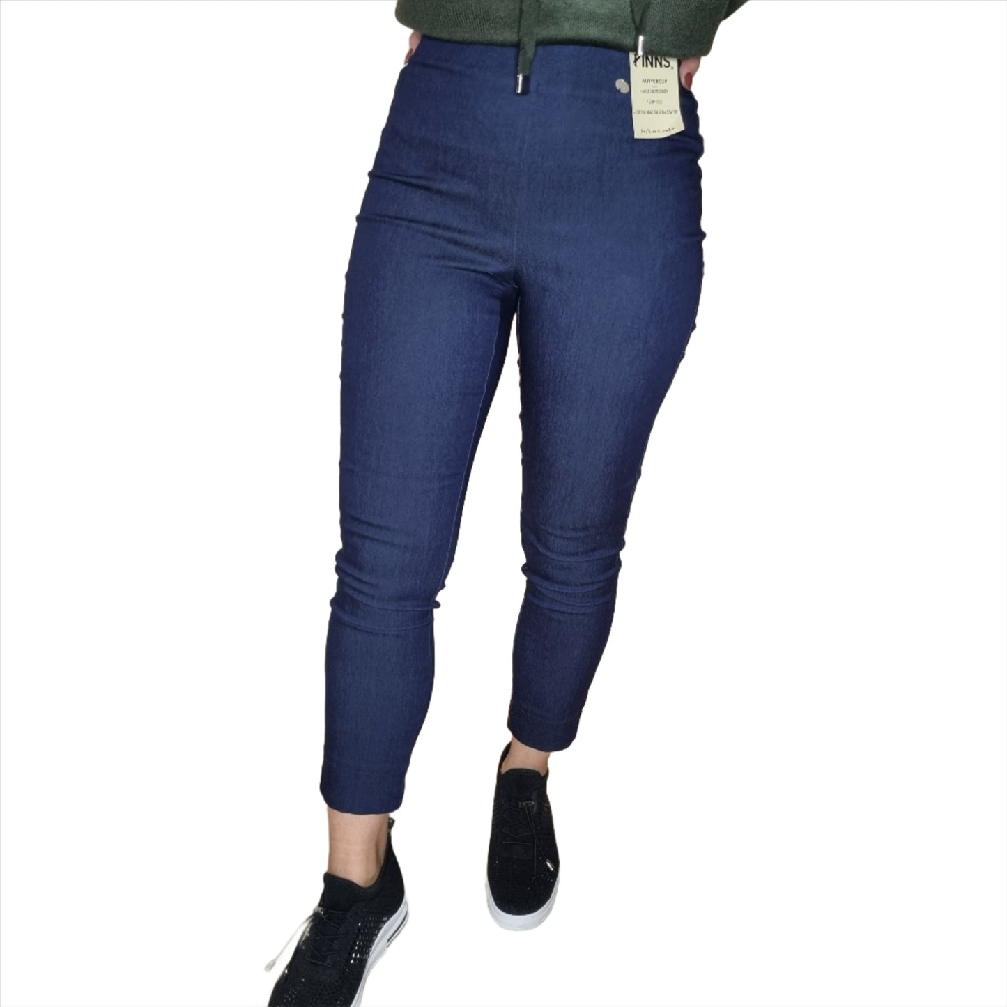 Pinns 302CT Slub Denim Slim Leg Bengaline Ankle Grazer Trouser