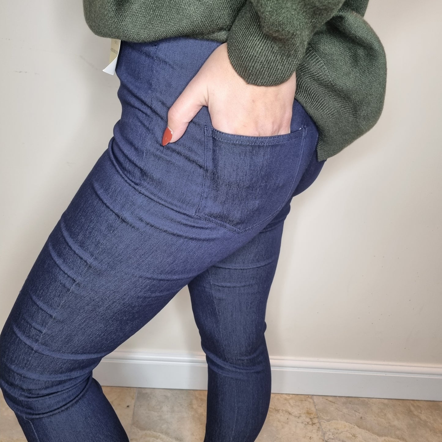 Pinns 302CT Slub Denim Slim Leg Bengaline Ankle Grazer Trouser