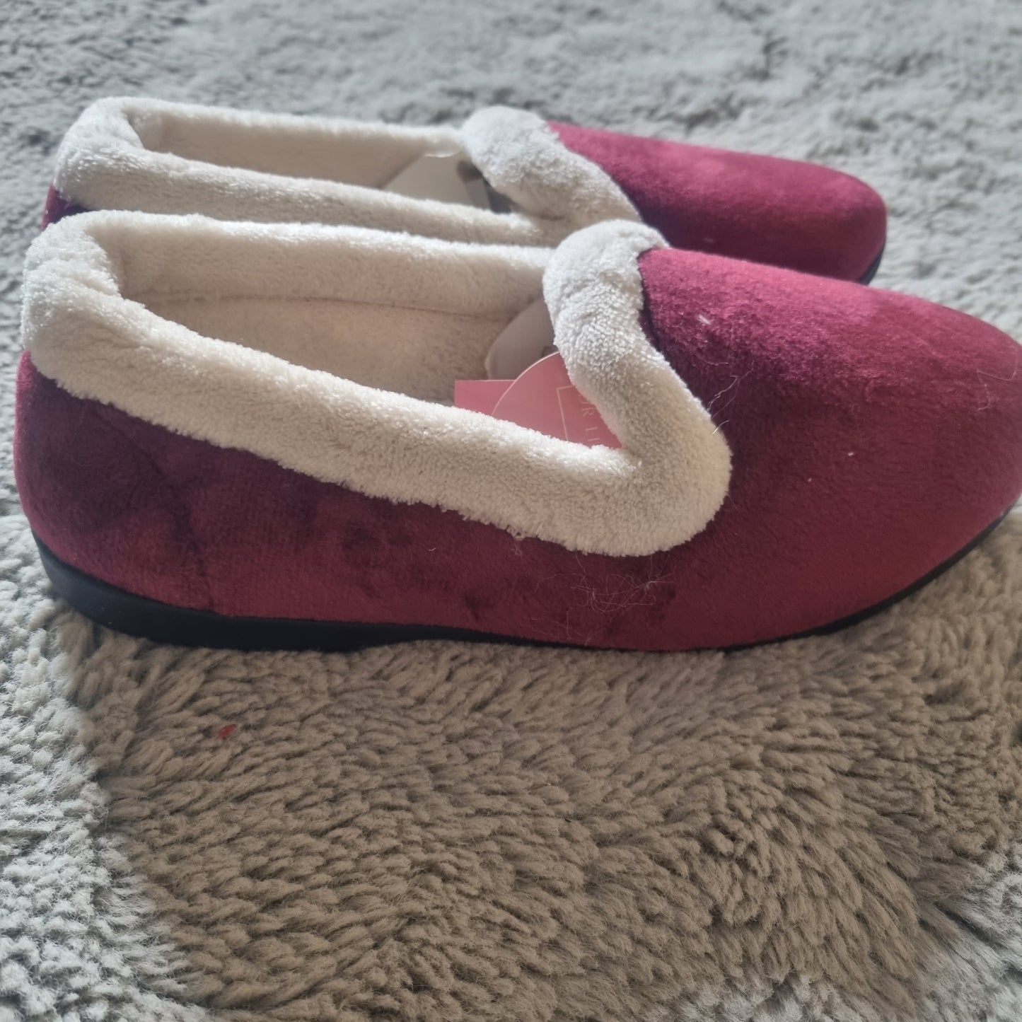 Muriel Faux fur collar slipper