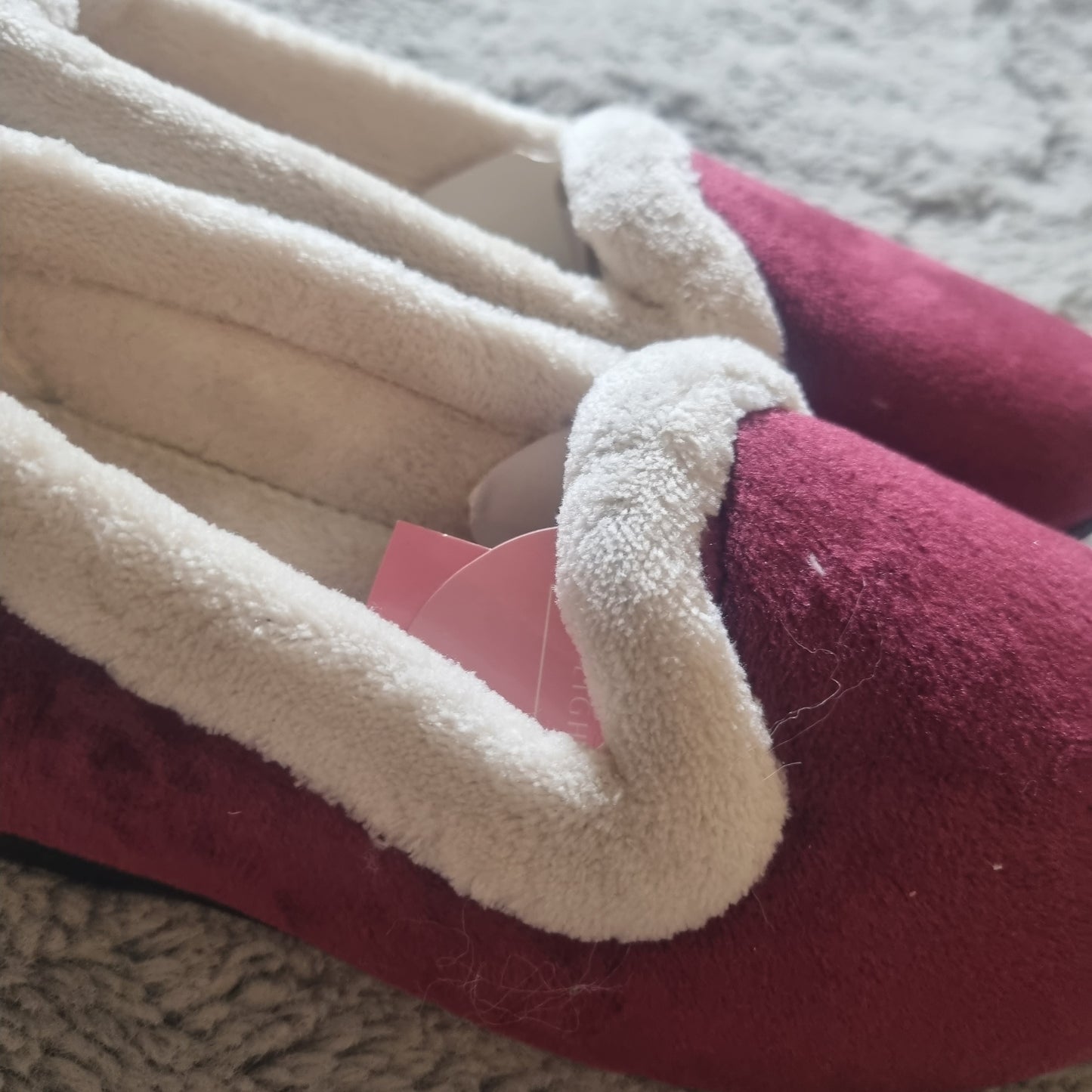 Muriel Faux fur collar slipper