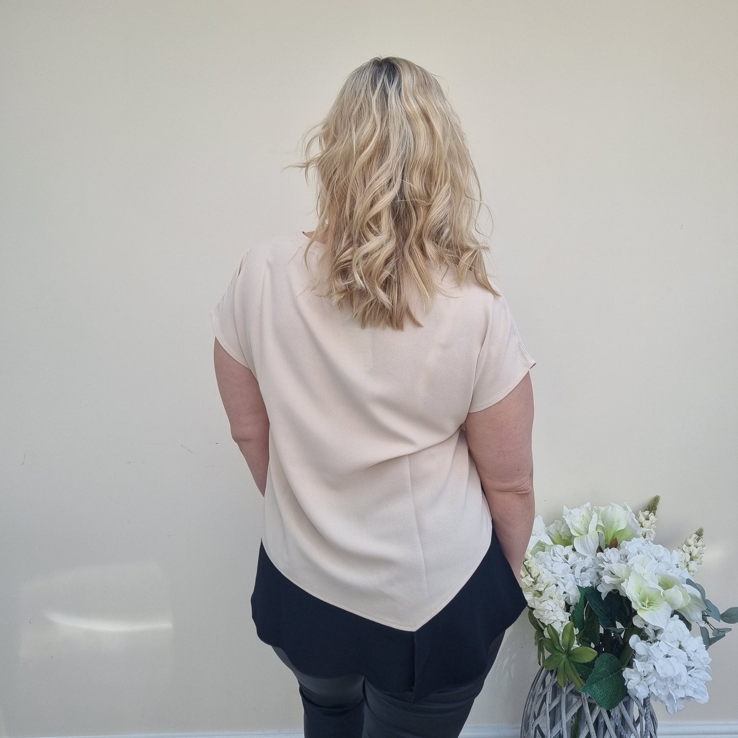 I.NCO Frill Bottom Abstract Blouse Top