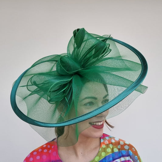 Libby Bea Greens Large Crin and Satin Hatinator