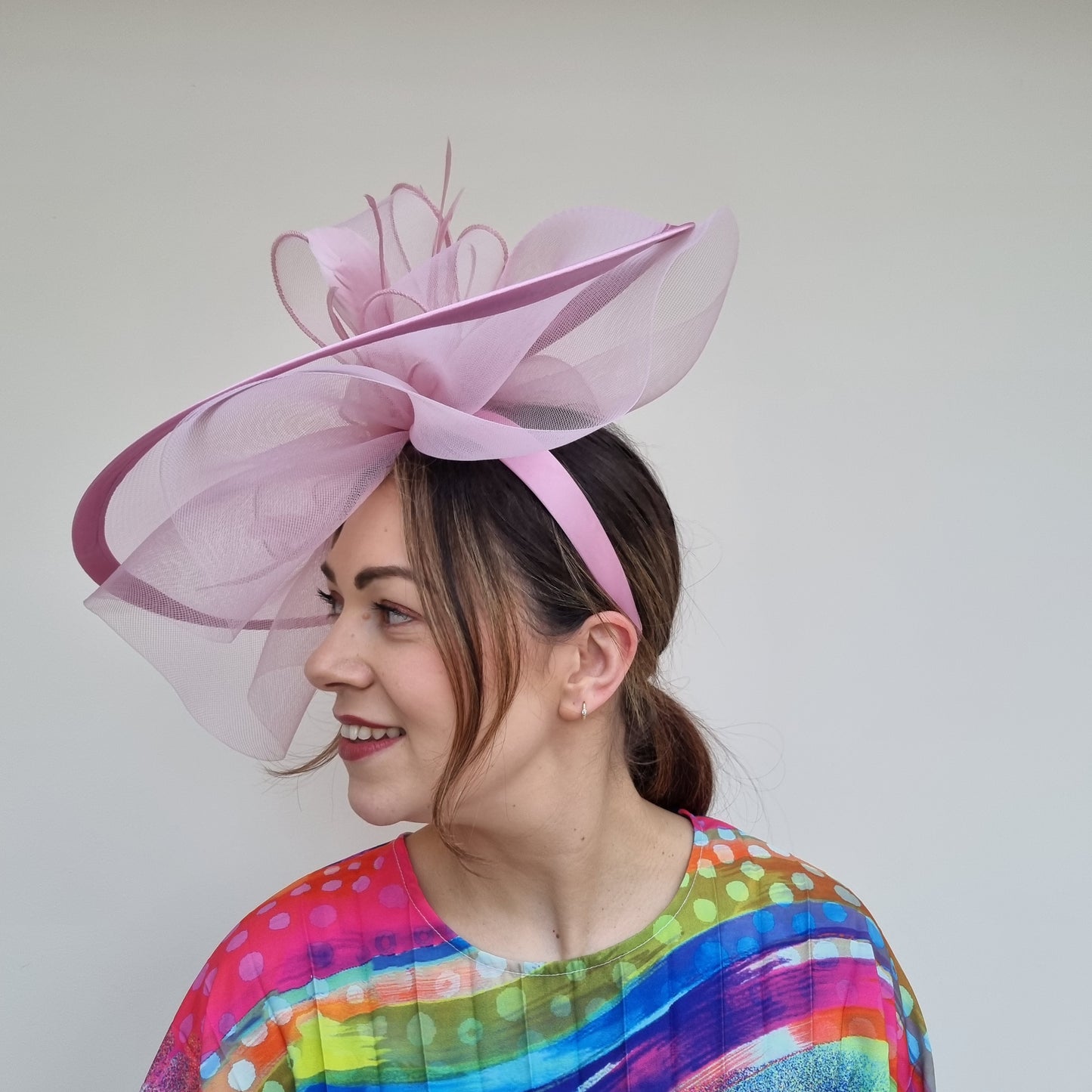 Libby Bea Pinks Large Crin and Satin Hatinator