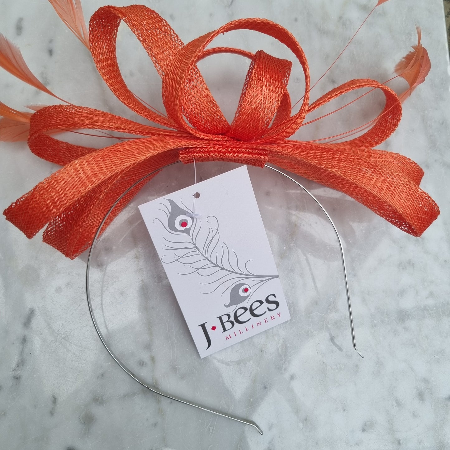 J Bees JB22/238 Fascinator On Headband In Oranges