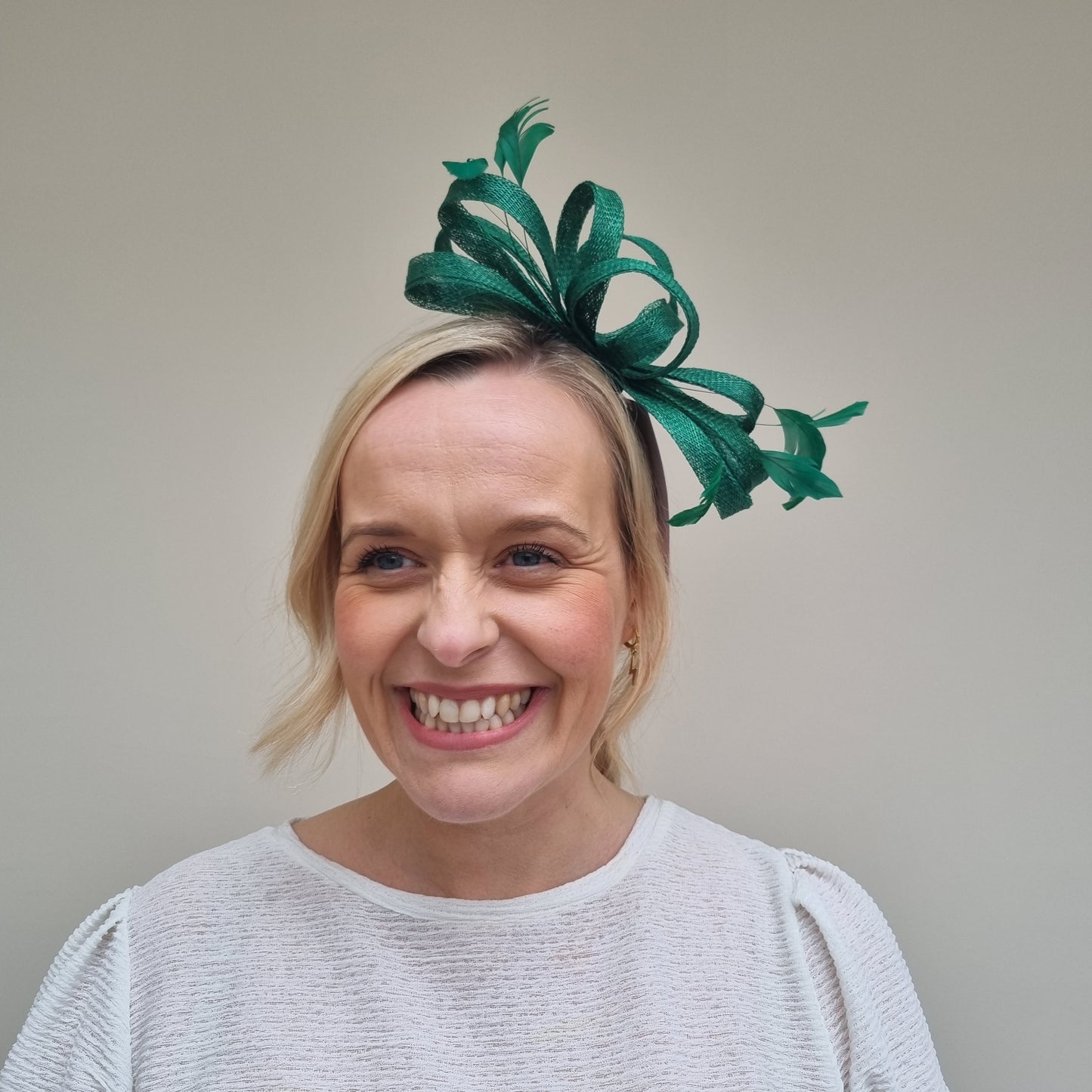 J Bees JB22/238 Fascinator On Headband In Green
