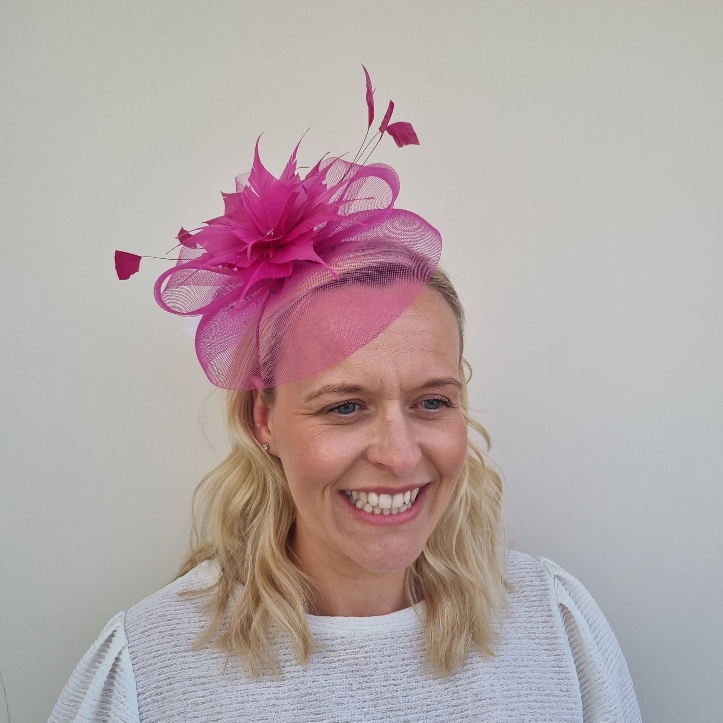 J Bees JB20/598 Net Fascinator in Pinks