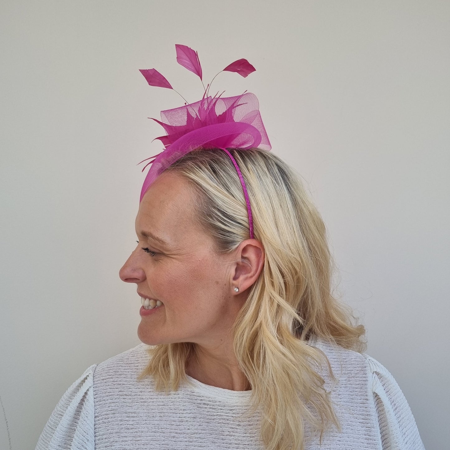 J Bees JB20/598 Net Fascinator in Pinks