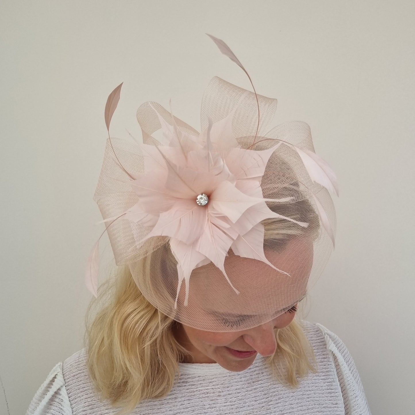 J Bees JB20/598 Net Fascinator in Pinks