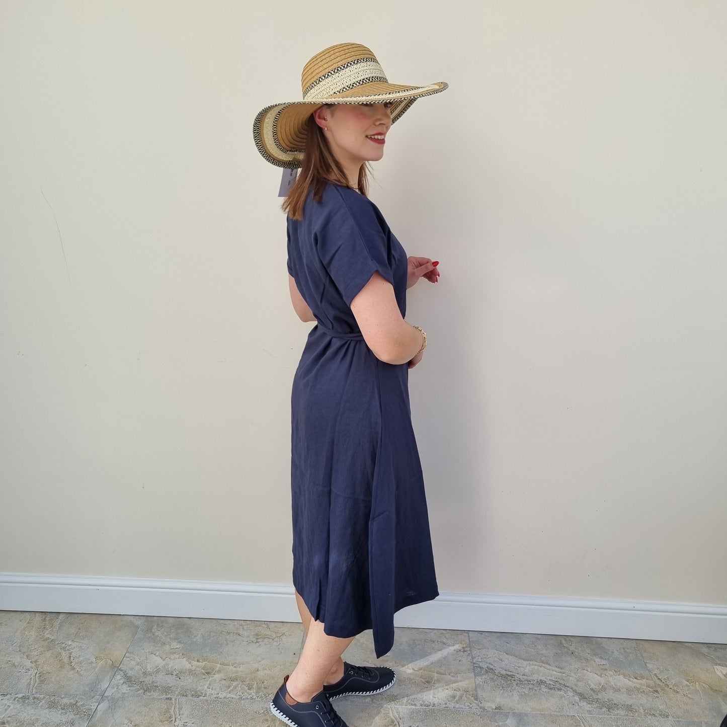 Button Front Linen Dress