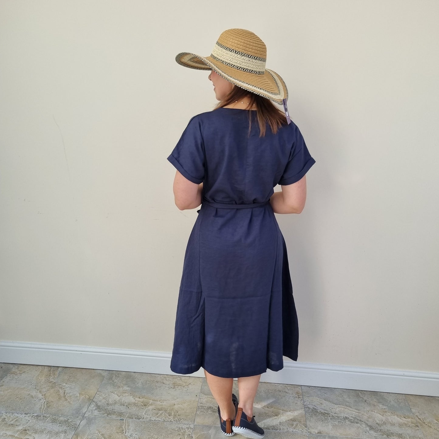 Button Front Linen Dress