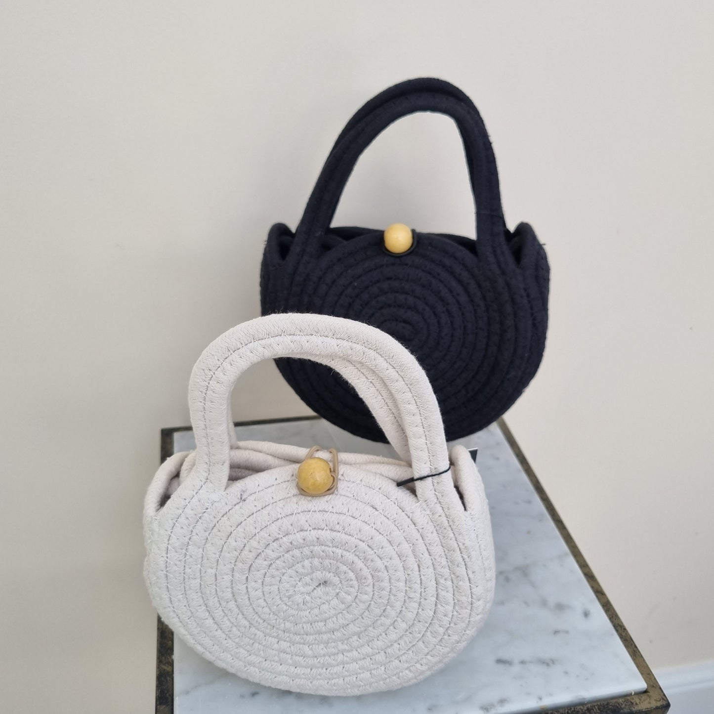South Beach Mini Rope Bag in Black