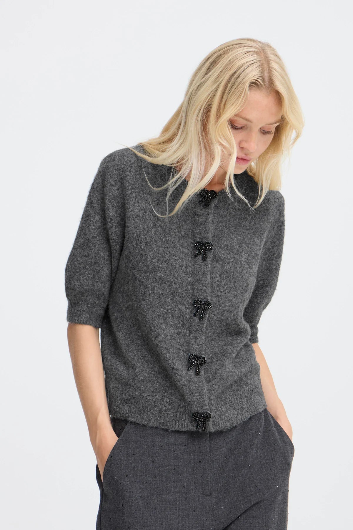 B.Young BYOmea Deco Bow Cardigan