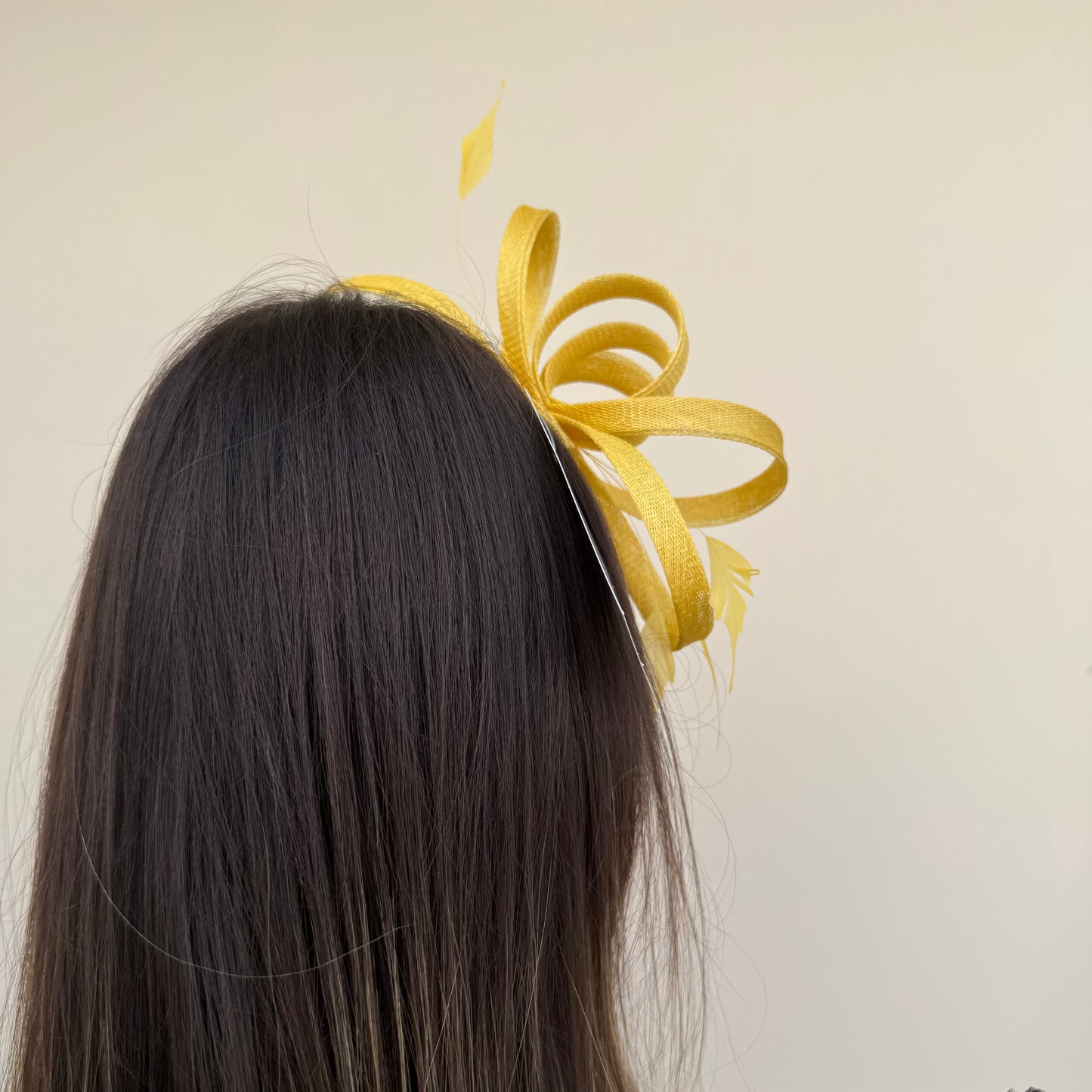 J Bees JB26/150 Lemon Yellow Fascinator