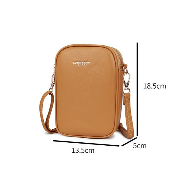 Cross Body Bag withTwo Zip Pockets
