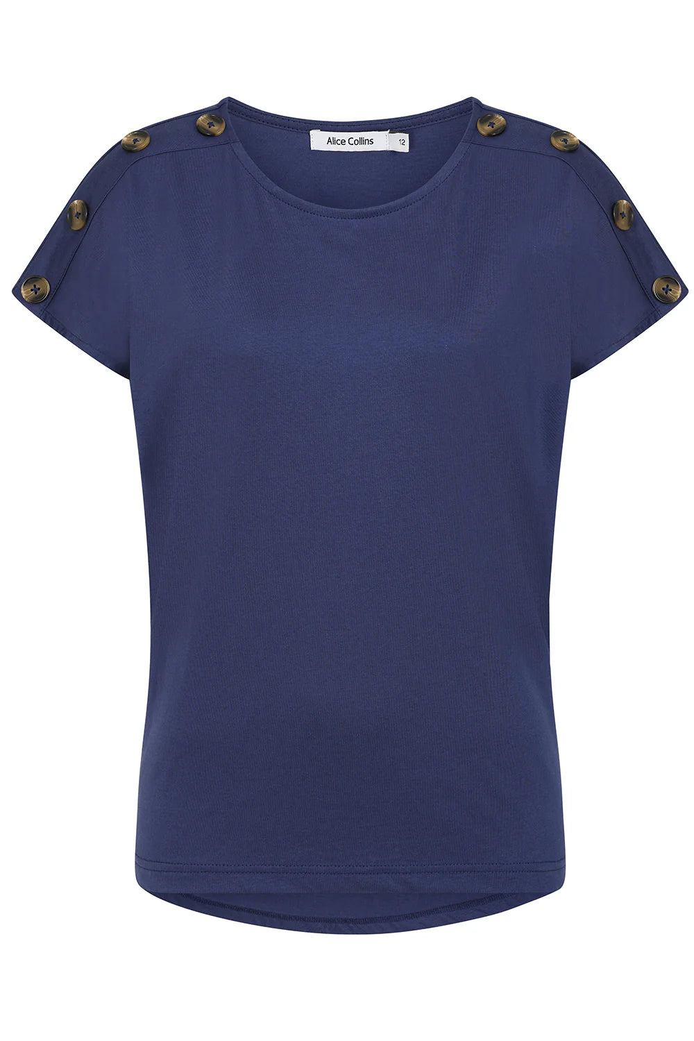 Alice Collins Button Shoulder Top