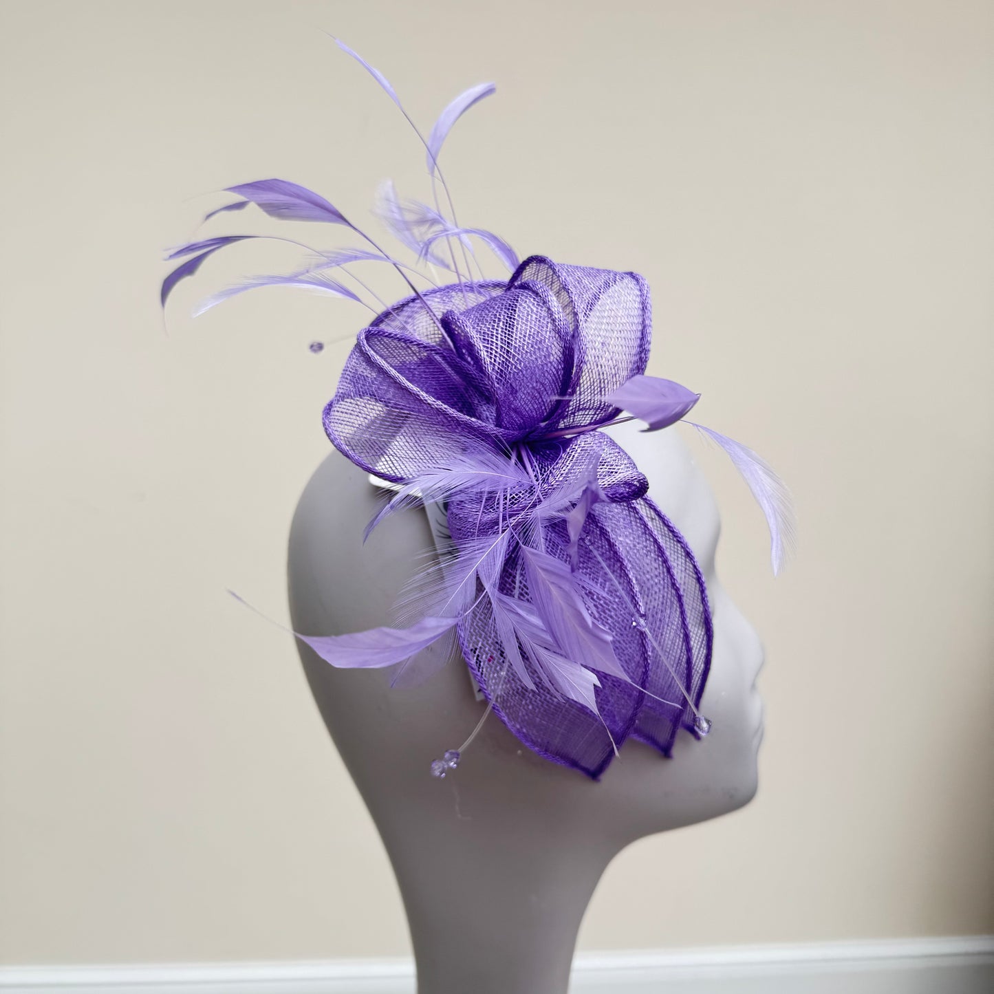 J Bees JB23/318 Fascinator in Purples and Lilacs