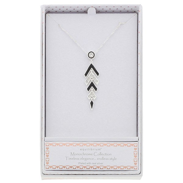 Equilibrium 359092 Mono Modern Silver Plated Necklace