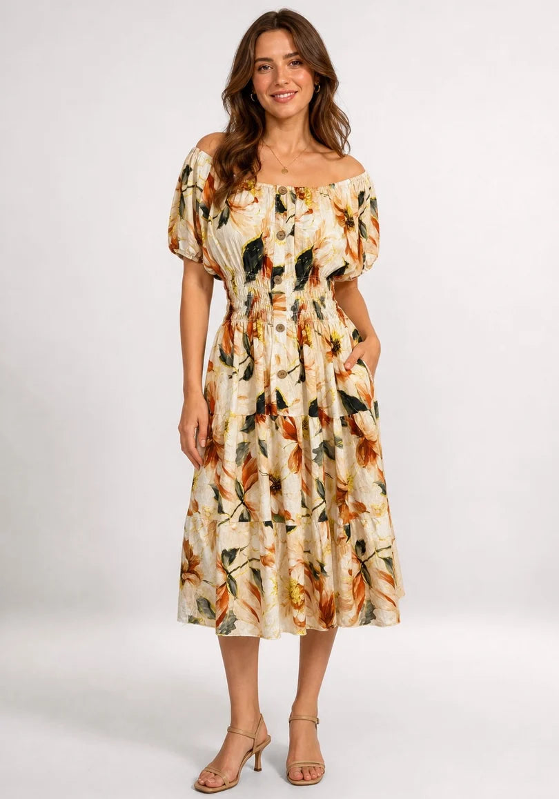 ZP Button Short Dress