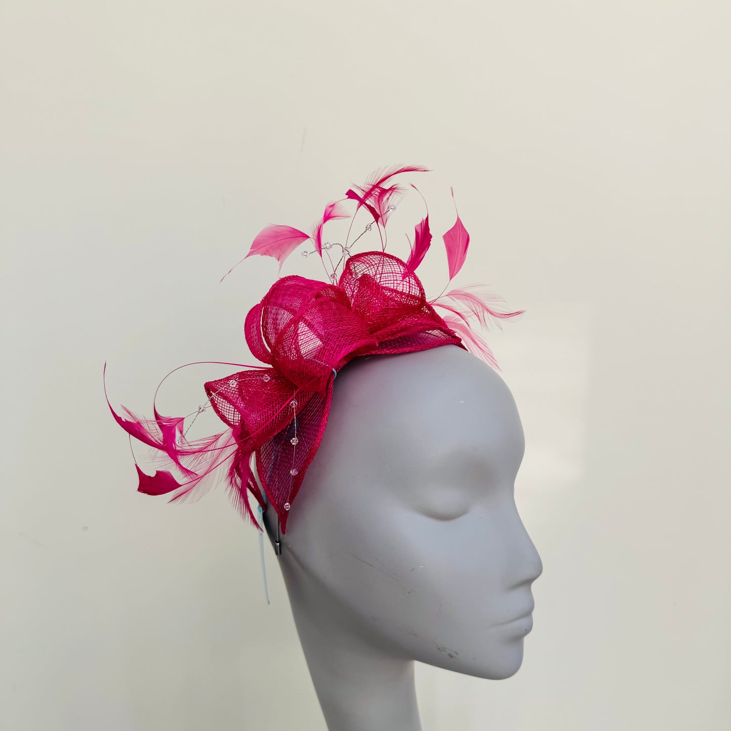 Max and Ellie CF1 Fascinator with Sparkle in Pinks
