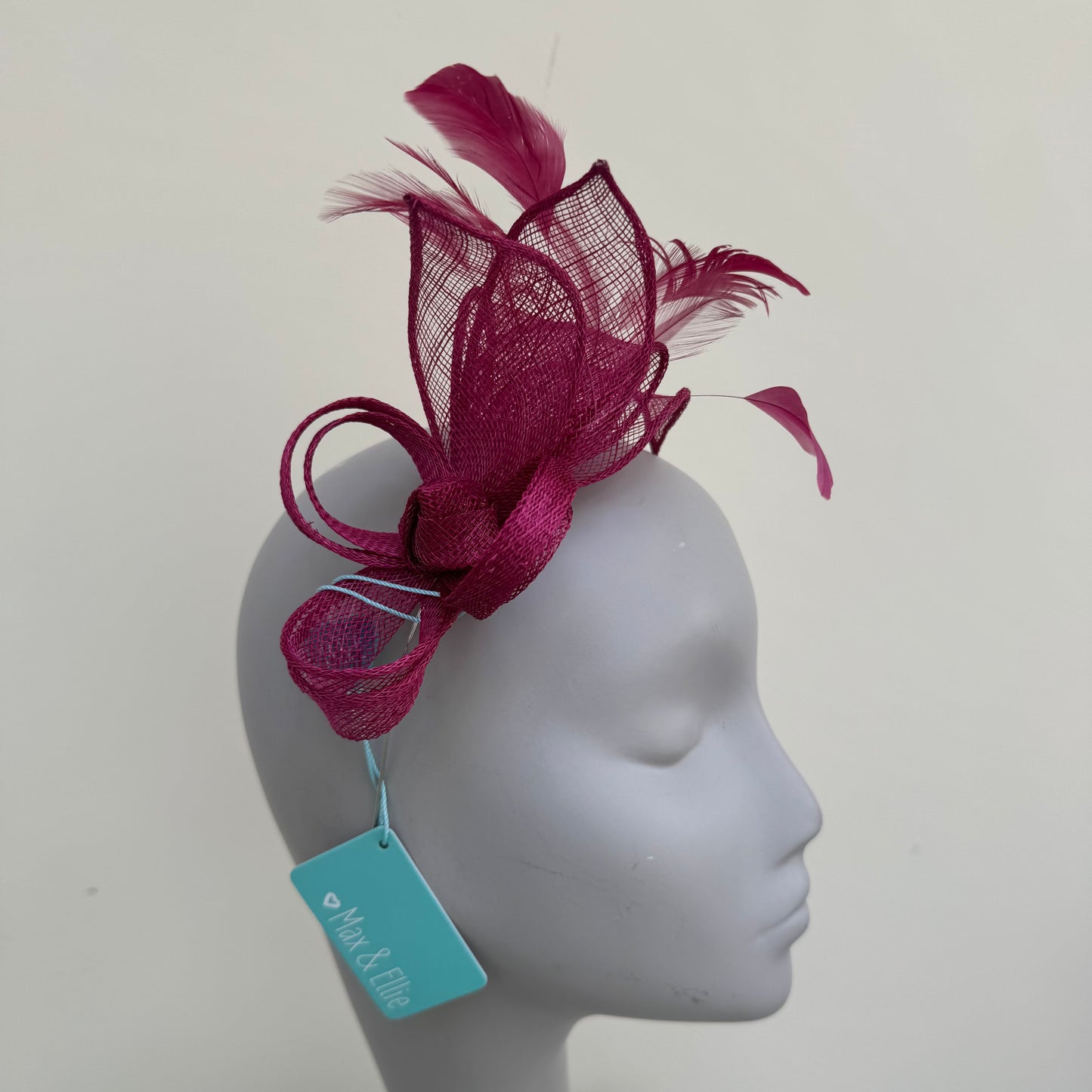Max and Ellie BF3 Small Fascinator on Headband in Pinks