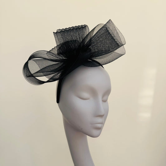 Boardmans Zia Black Mesh Fascinator