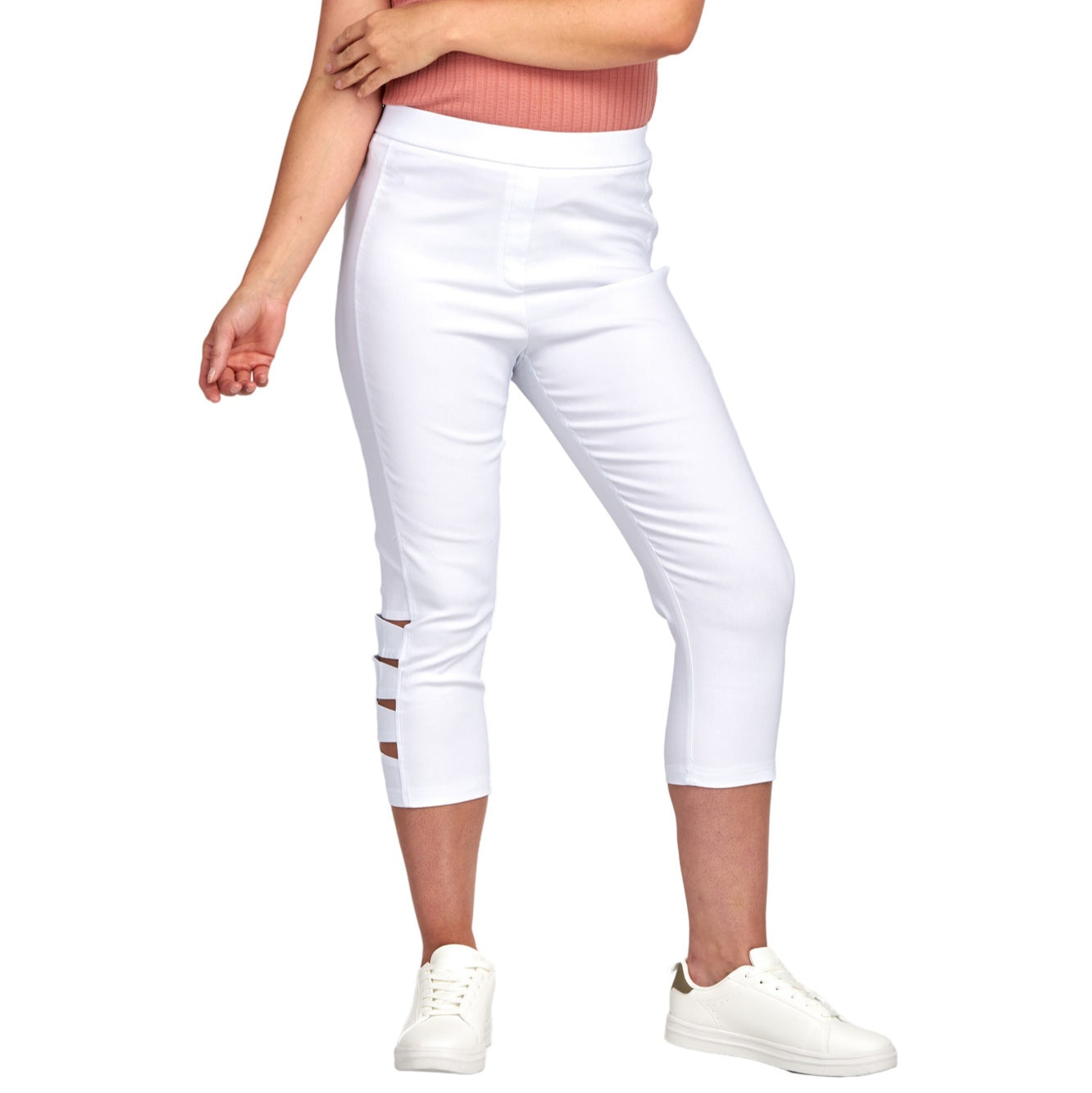 Pinns 552C Bengaline Crop With Cut Out Hem