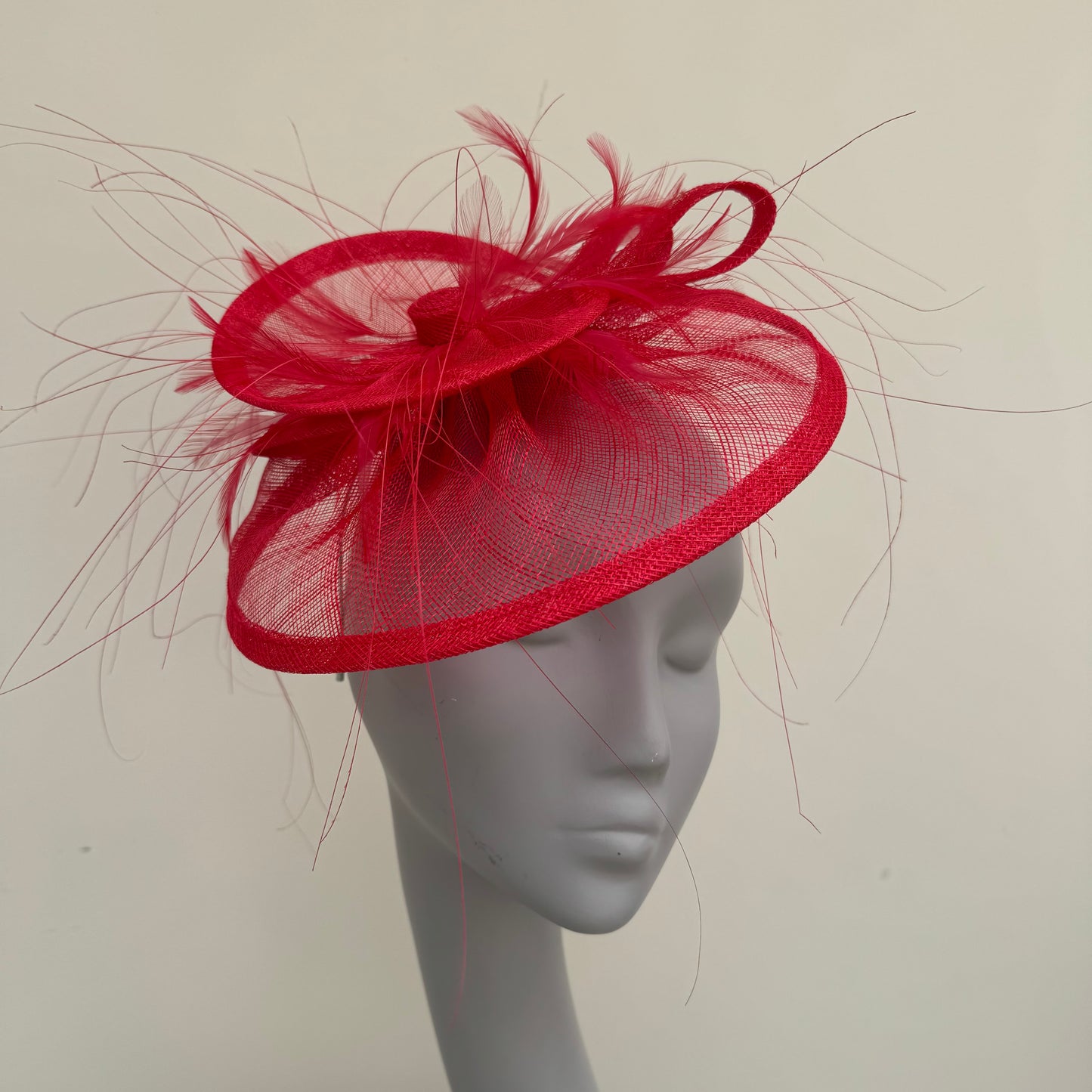 Max and Ellie BD1 Red Large Fascinators