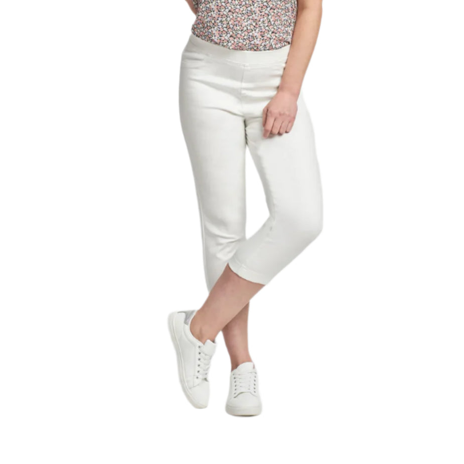 Pinns 580C Denim Stretch Pull-Up Crop Trouser