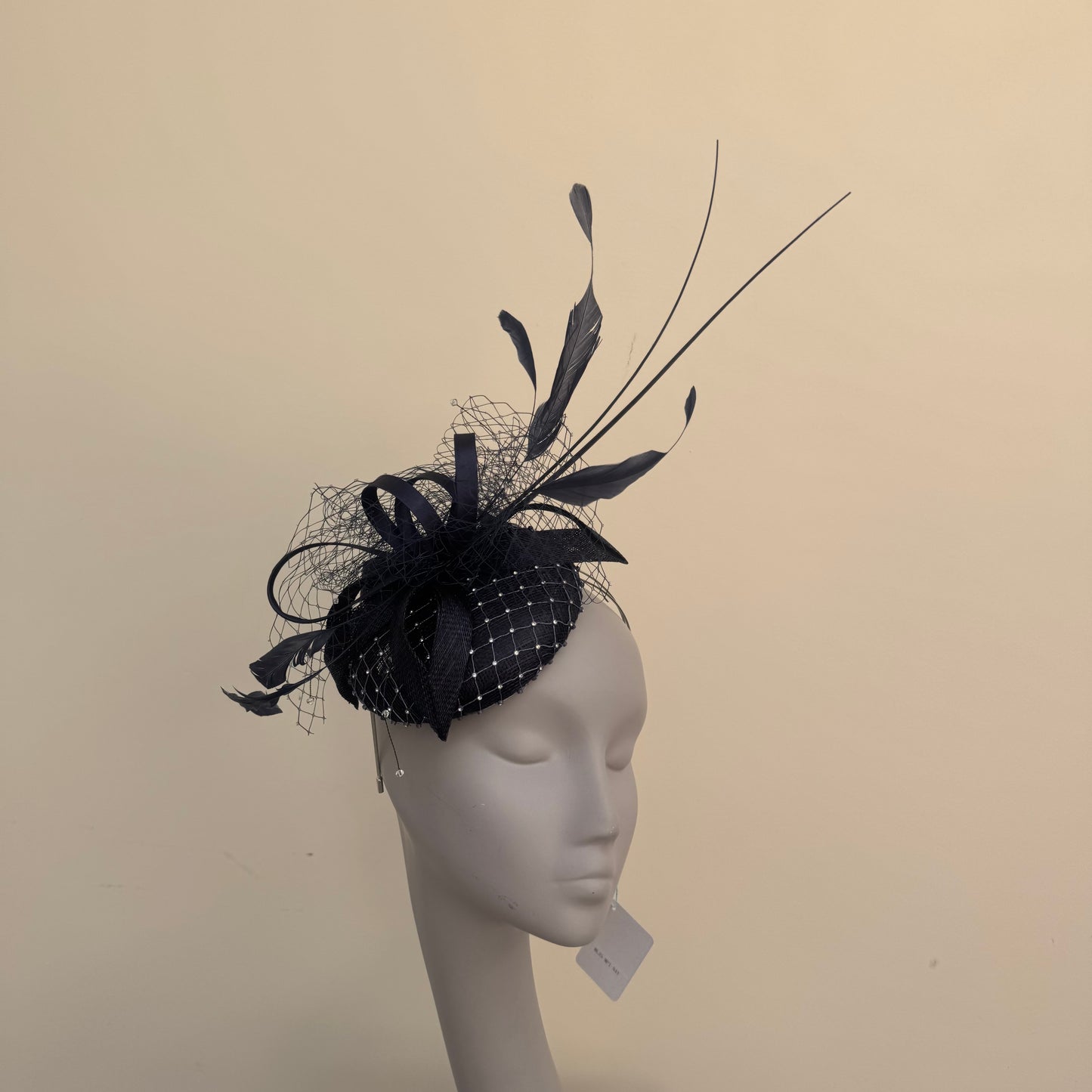 Max and Ellie MP1 Navy blue Pillbox Fascinator