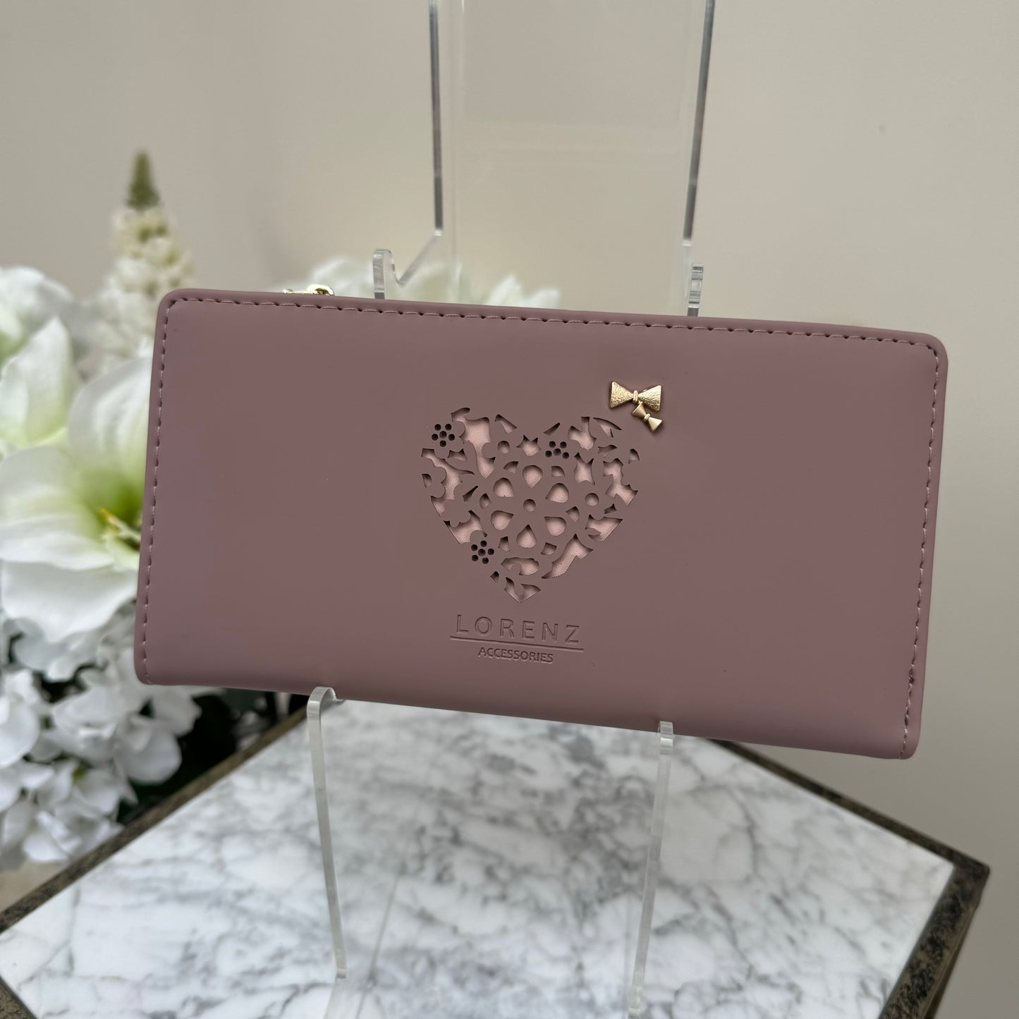 GHS 7235 Large Purse with Laser Cut Heart Front