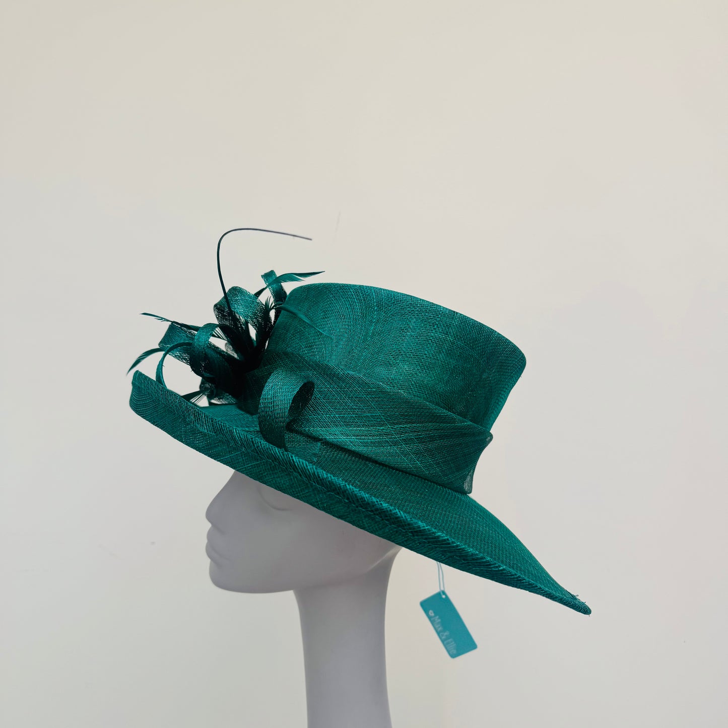 Max & Ellie AH1 Emerald Green Wedding Hat