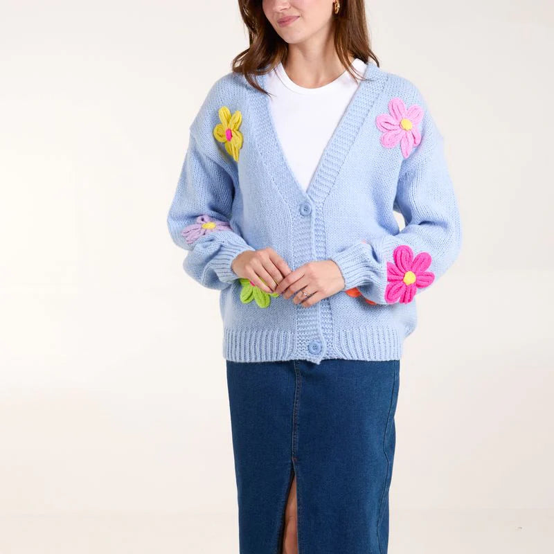 Multi Colour Flower Cardigan